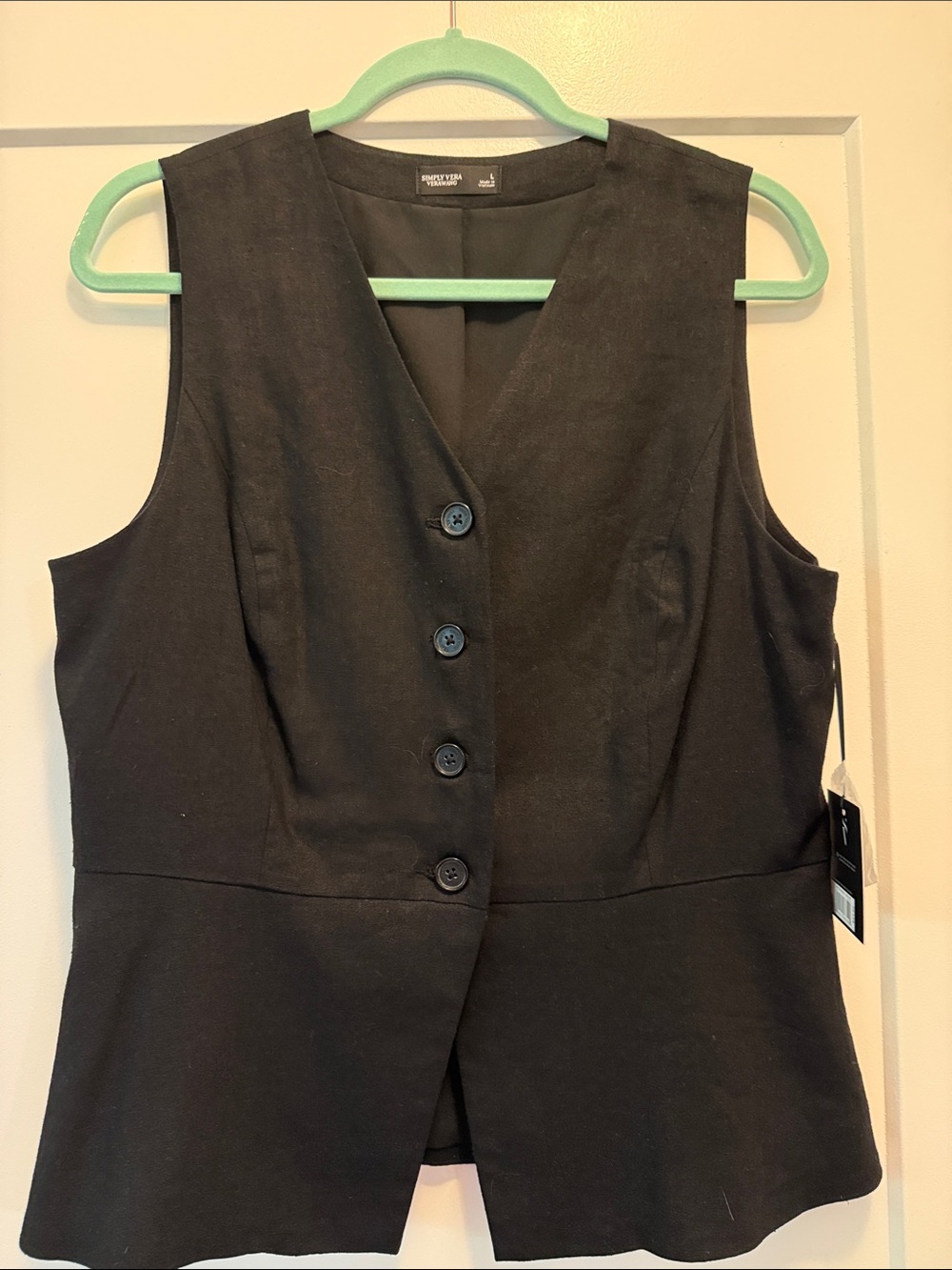 Simply Vera Vera Wang Black Women's Dress Top
